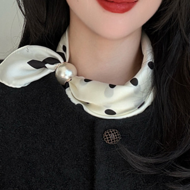 Foulard Doux à Fermoir Magnétique Perlé💟Pièces Polyvalentes du Quotidien