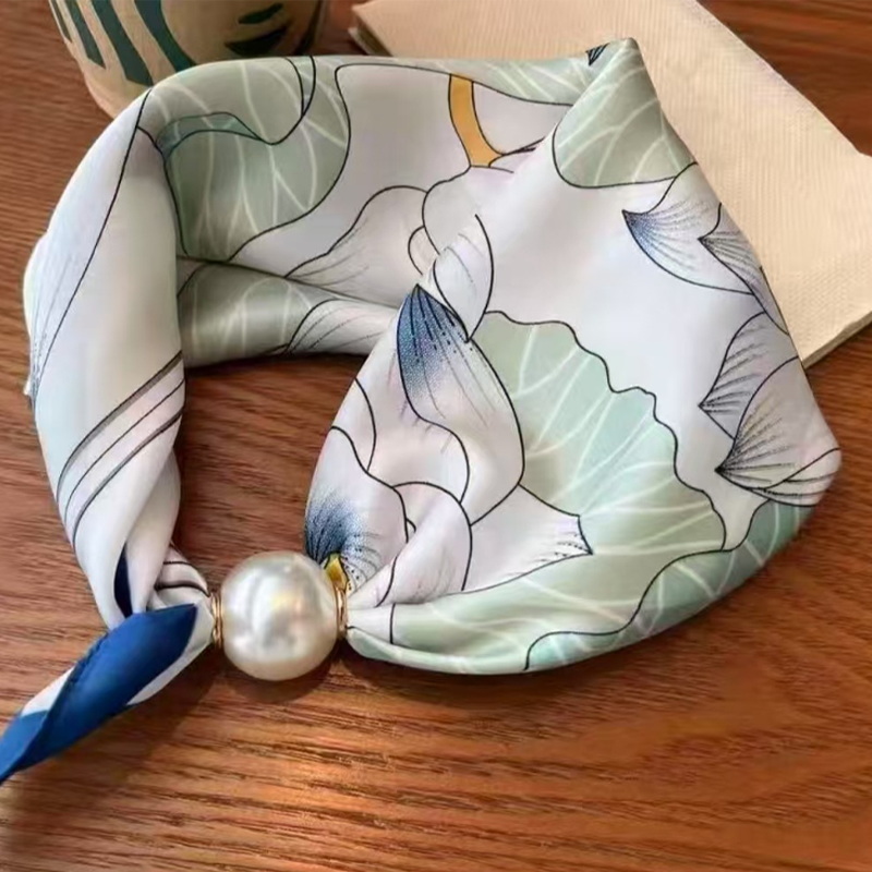 Foulard Doux à Fermoir Magnétique Perlé💟Pièces Polyvalentes du Quotidien