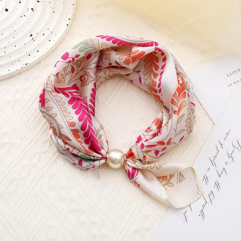Foulard Doux à Fermoir Magnétique Perlé💟Pièces Polyvalentes du Quotidien