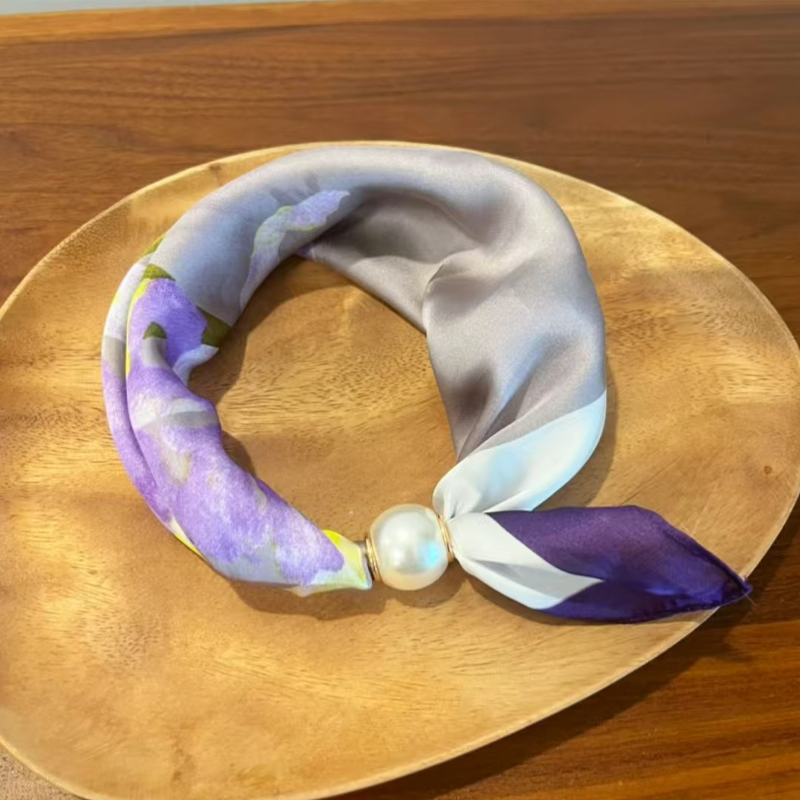 Foulard Doux à Fermoir Magnétique Perlé💟Pièces Polyvalentes du Quotidien