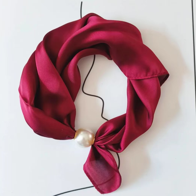 Foulard Doux à Fermoir Magnétique Perlé💟Pièces Polyvalentes du Quotidien