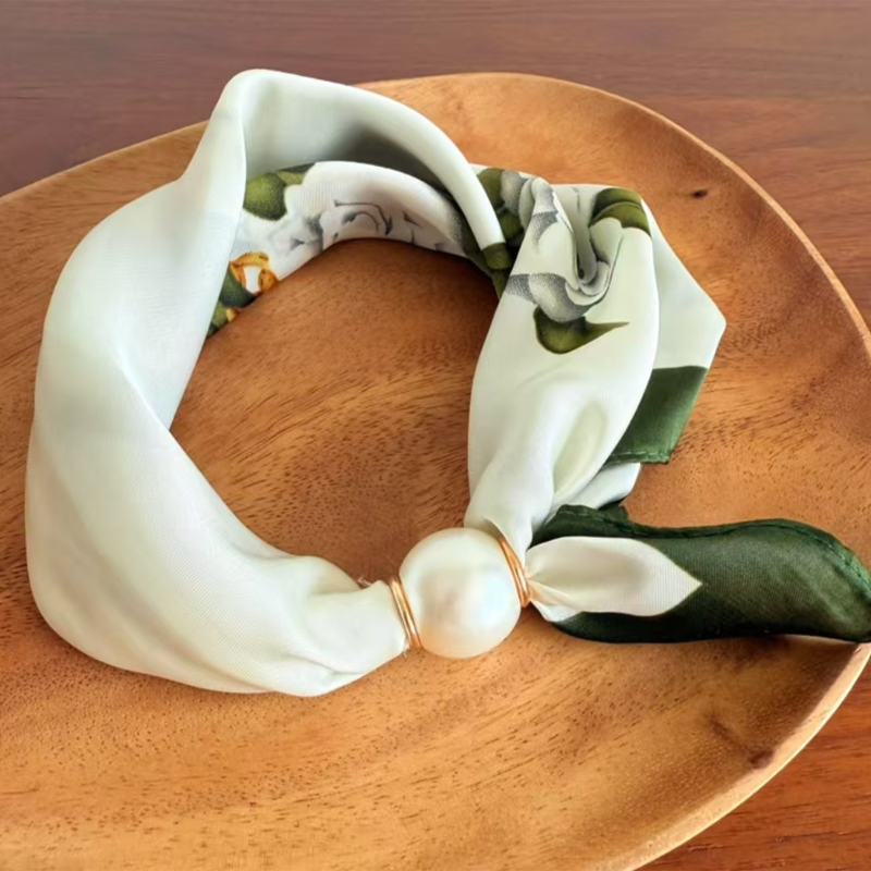 Foulard Doux à Fermoir Magnétique Perlé💟Pièces Polyvalentes du Quotidien