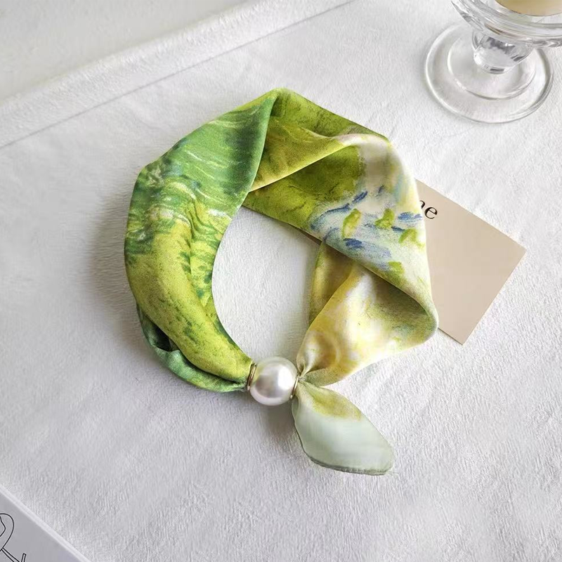 Foulard Doux à Fermoir Magnétique Perlé💟Pièces Polyvalentes du Quotidien