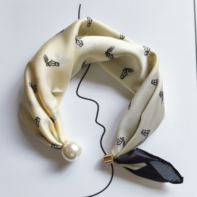Foulard Doux à Fermoir Magnétique Perlé💟Pièces Polyvalentes du Quotidien