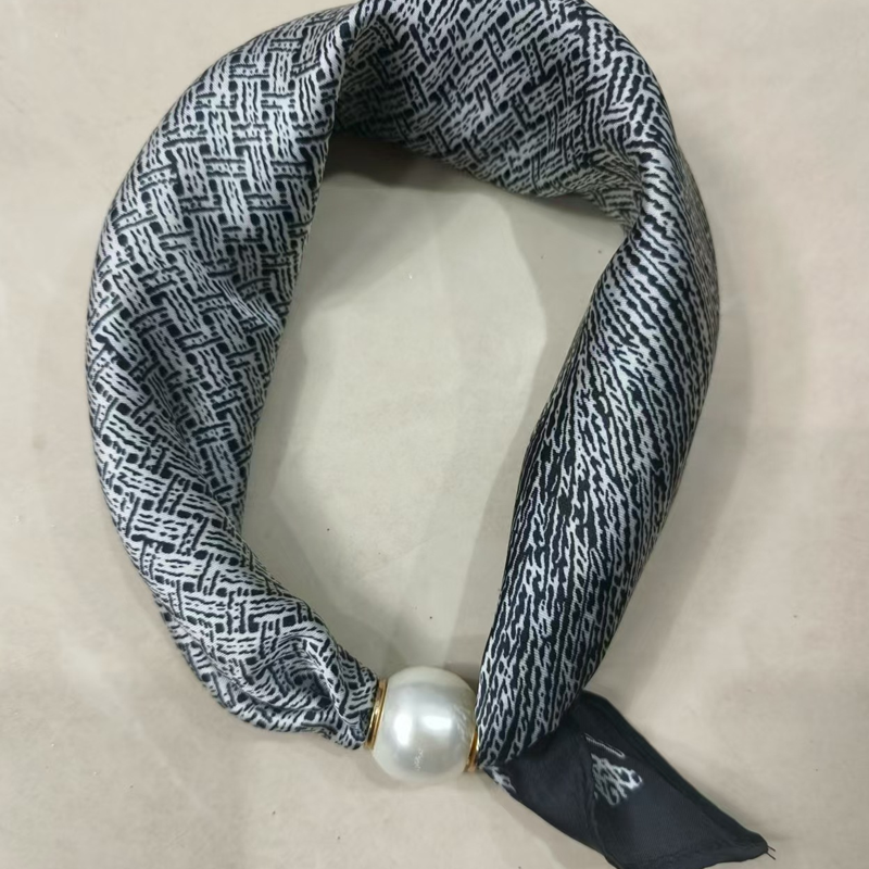 Foulard Doux à Fermoir Magnétique Perlé💟Pièces Polyvalentes du Quotidien