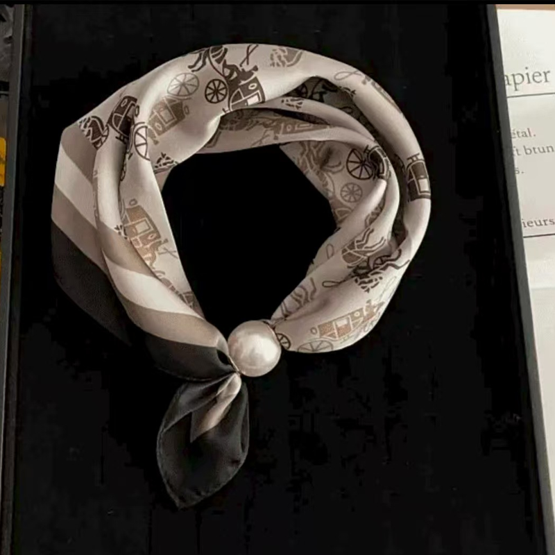 Foulard Doux à Fermoir Magnétique Perlé💟Pièces Polyvalentes du Quotidien