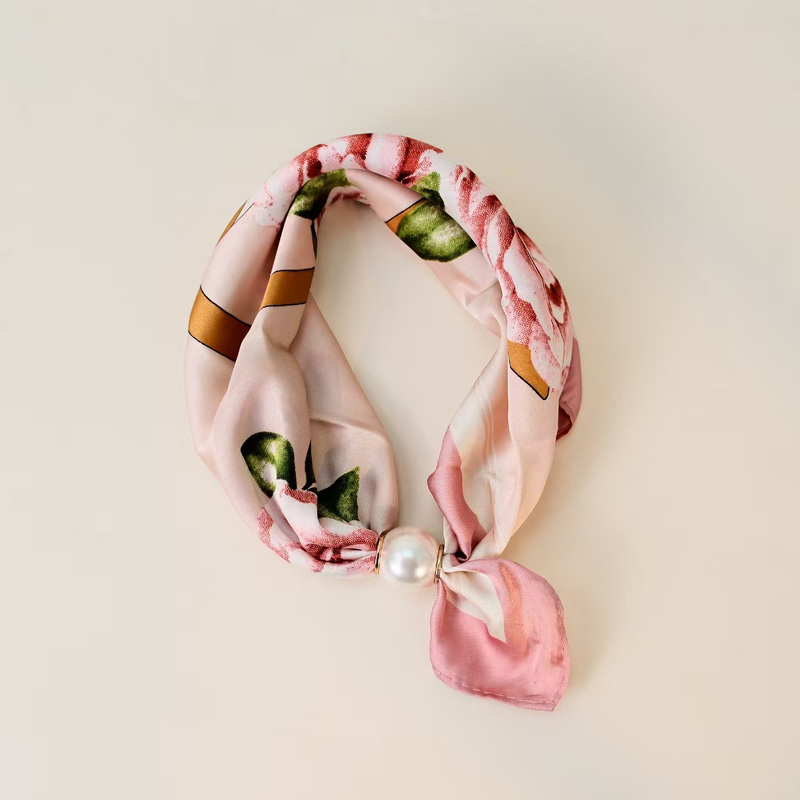 Foulard Doux à Fermoir Magnétique Perlé💟Pièces Polyvalentes du Quotidien