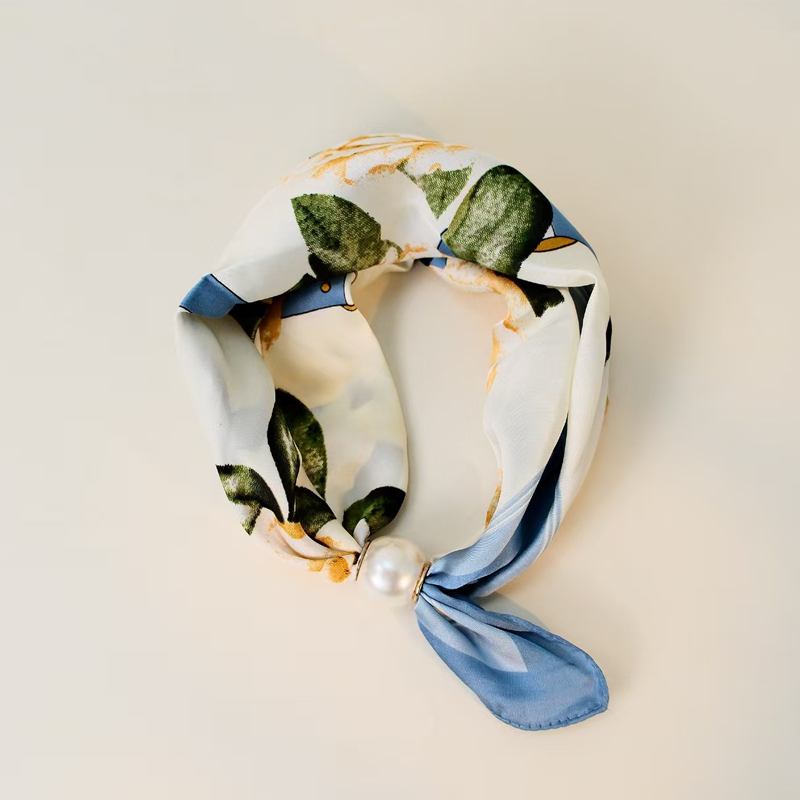 Foulard Doux à Fermoir Magnétique Perlé💟Pièces Polyvalentes du Quotidien