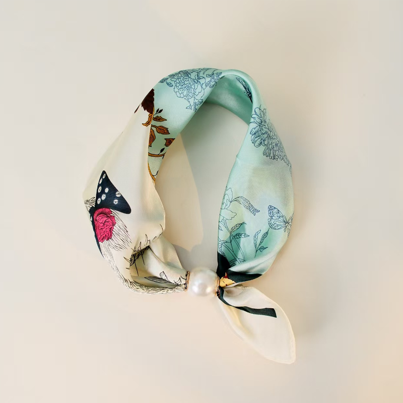 Foulard Doux à Fermoir Magnétique Perlé💟Pièces Polyvalentes du Quotidien