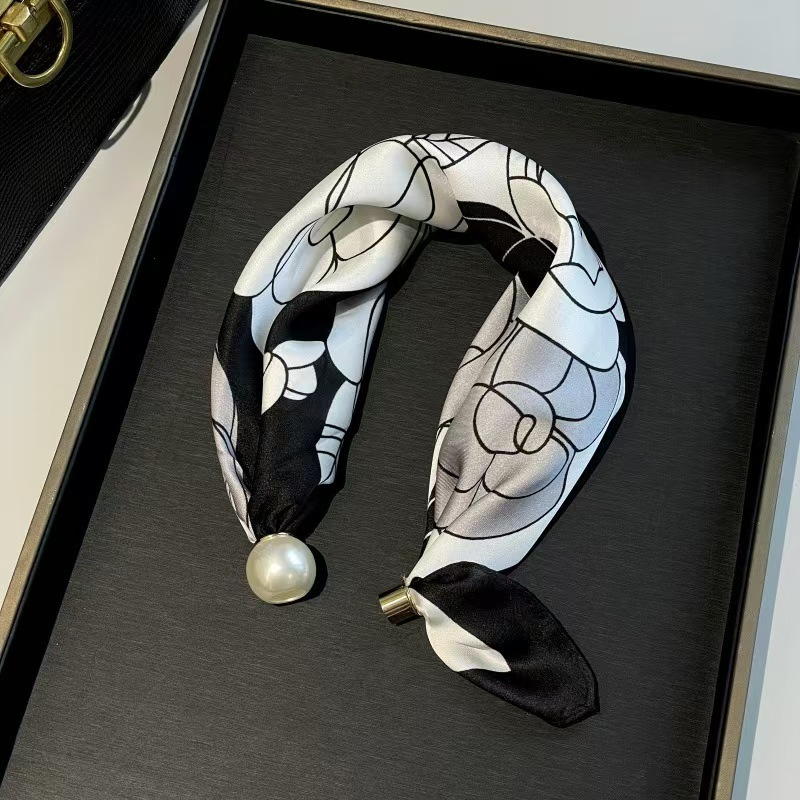 Foulard Doux à Fermoir Magnétique Perlé💟Pièces Polyvalentes du Quotidien