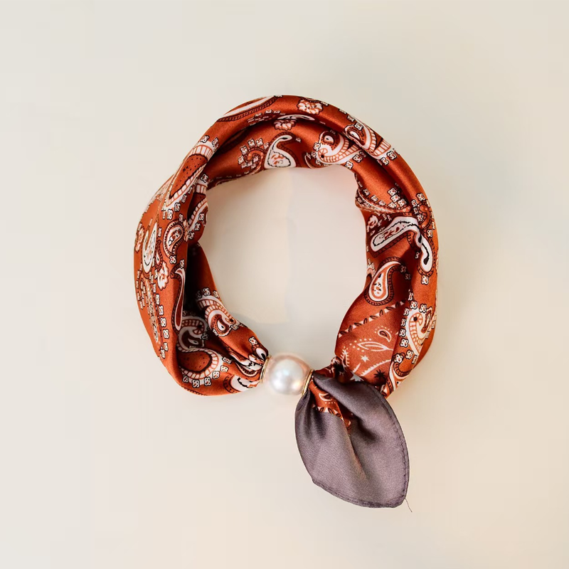 Foulard Doux à Fermoir Magnétique Perlé💟Pièces Polyvalentes du Quotidien