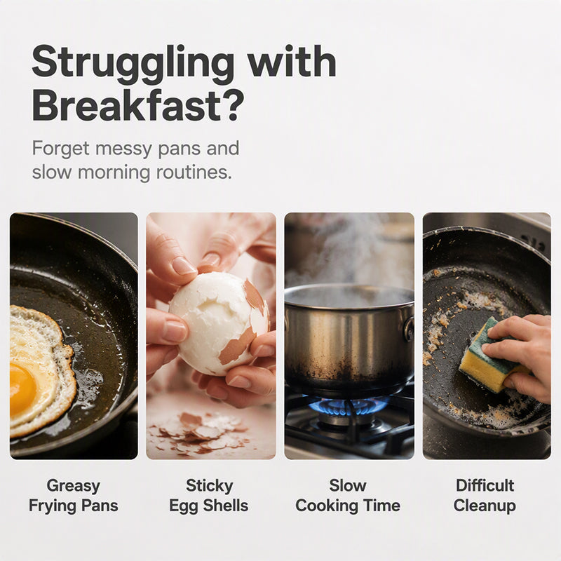 ⏳ 50% DE RÉDUCTION ! 🍳Cuiseur à œufs pour micro-ondes à double compartiment – Cuisson rapide sans huile, en PP de qualité alimentaire et polyvalent.