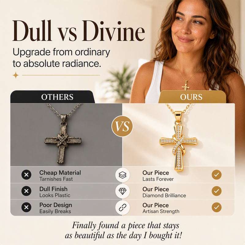✝️ Achetez 1, obtenez 1 gratuit! ✨ Collier croix scintillant – Design torsadé élégant, finition brillante & polyvalent – Parfait au quotidien comme pour les occasions spéciales 💎