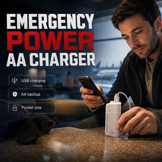 🏆 Offre spéciale du dernier jour :19.99€ ! 🔋 1 achetés 1 offerts 🎁Chargeur d’urgence portable, alimenté par piles AA, batterie externe avec lampe torche LED pour téléphone ✨