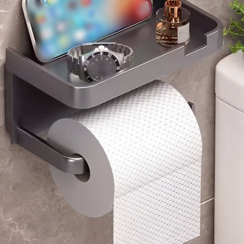 🧻📦 Porte-papier toilette mural avec étagère de rangement – 50 % DE RÉDUCTION ! Rangement pratique pour téléphone, savon et autres articles – gain de place, stable, facile à installer. 🔥🚽