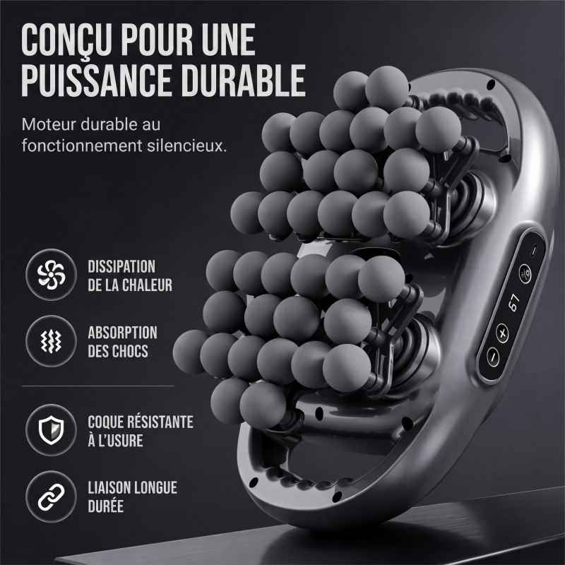 ✨‑50 %✨💆‍♀️🔥Pistolet de massage fascial avec plusieurs têtes pour massage des tissus profonds