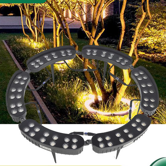 🌳 50% DE RÉDUCTION! 💡 Éclairage annulaire pour arbres – Spots étanches, lumière chaleureuse & design discret – Transforme votre jardin en allée féerique la nuit ✨
