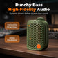 🎵 -50% ! 🔊 Enceinte Bluetooth Portable – ABS – TWS Stéréo – IPX5 – Son Haute Fidélité – 73×48×33 mm – Vert Foncé/Noir – Autonomie Prolongée 🏕️