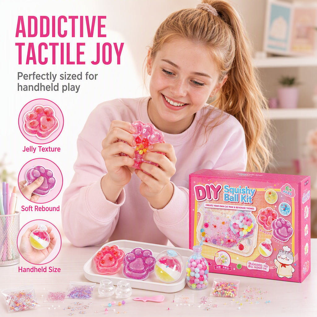 🧊 50% DE RÉDUCTION! 🧸 Kit DIY Squishy Glace Frite – Ludique, anti‑stress & facile à modeler – Parfait pour la détente et la créativité des enfants ✨