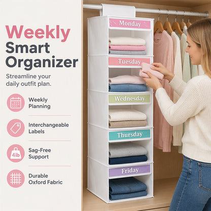 ⏳Offre Limitée 50% de Réduction⏰ Organisateur de Placard Suspendu 5 Compartiments