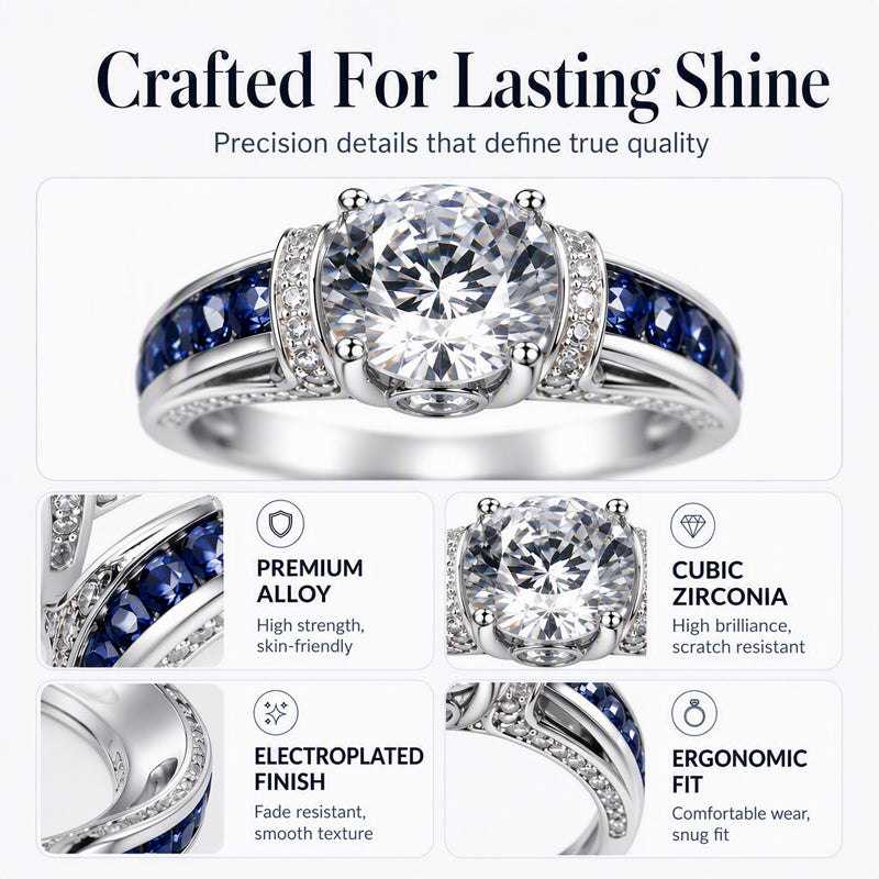 💍 2026 Vente — Plus de 39 500 Vendus!✨ Bague Cocktail Élégante en Zirconium Cubique