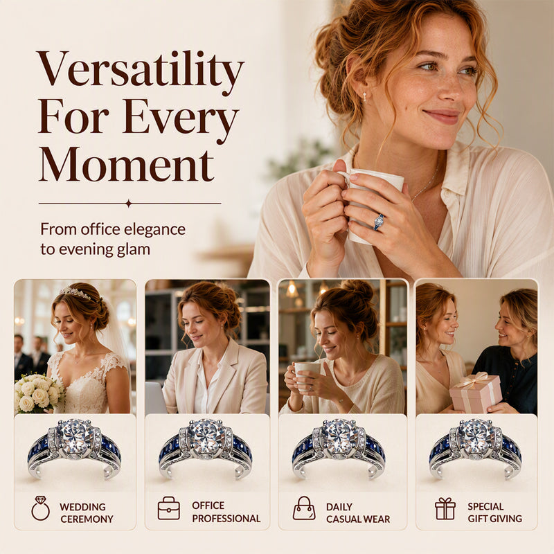 💍 2026 Vente — Plus de 39 500 Vendus!✨ Bague Cocktail Élégante en Zirconium Cubique