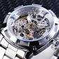 ⌚ -50% ! ⚙️ Montre Automatique Squelette pour Homme – Alliage Zinc – 41 mm – Verre Minéral – Bracelet Acier Inoxydable – 30 M – Or/Métal 🕶️