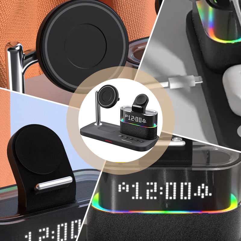 ⏰ PROMO FLASH : 50% DE RÉDUCTION ! 📱 Station de Charge Sans Fil 3-en-1 avec Réveil & Lumière RGB – Charge Smartphone, Montre & Écouteurs 🎧