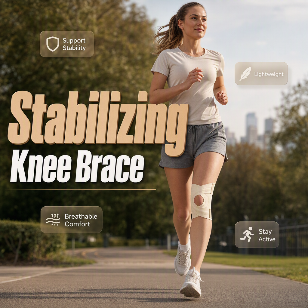 🦵💨 Genouillère respirante à sangle croisée – Support ferme, tissu non chauffant, ajustement parfait pour la marche 🏃‍♂️✨