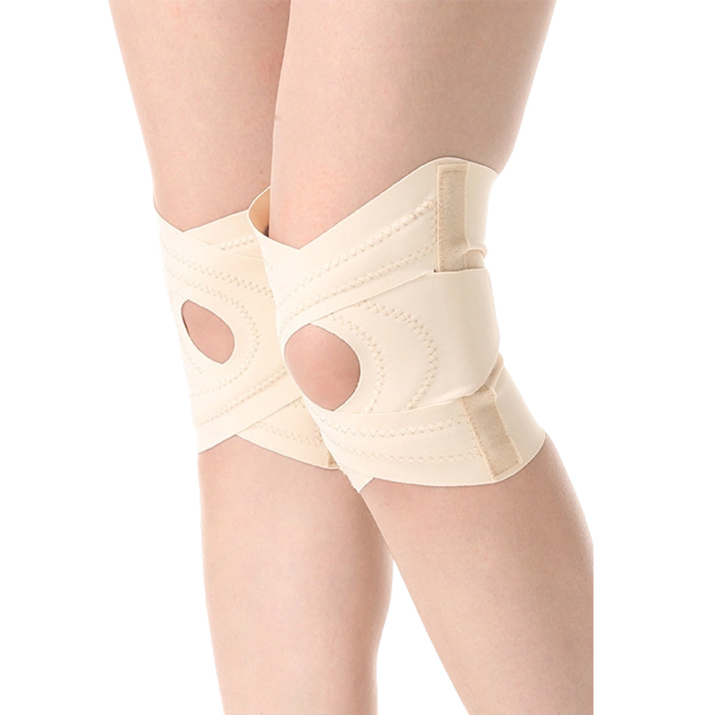 🦵💨 Genouillère respirante à sangle croisée – Support ferme, tissu non chauffant, ajustement parfait pour la marche 🏃‍♂️✨
