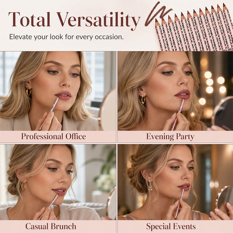 💋🎨 Coffret de 12 crayons lèvres mats – Des nudes aux rouges intenses, une couleur pour chaque humeur et chaque occasion, l’indispensable des trousses de maquillage modernes 🌹💄