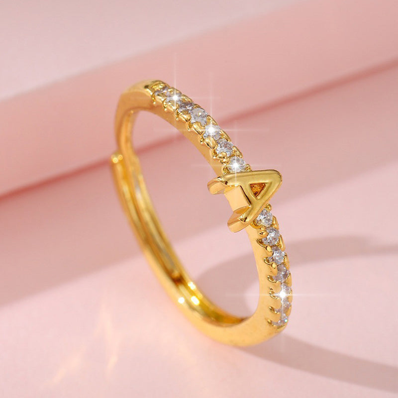 💍‑50 % MAINTENANT ! ✨Bague initiale ajustable minimaliste – ajustable, design élégant et personnalisé, idéal pour tous les jours ou comme cadeau 💖
