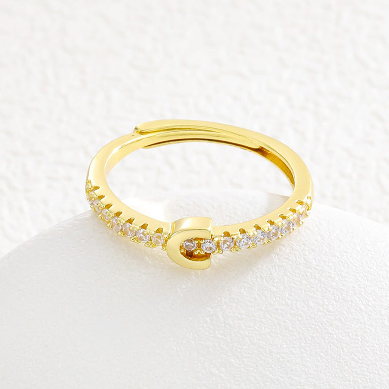 💍‑50 % MAINTENANT ! ✨Bague initiale ajustable minimaliste – ajustable, design élégant et personnalisé, idéal pour tous les jours ou comme cadeau 💖