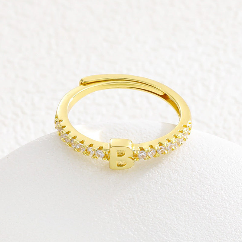 💍‑50 % MAINTENANT ! ✨Bague initiale ajustable minimaliste – ajustable, design élégant et personnalisé, idéal pour tous les jours ou comme cadeau 💖