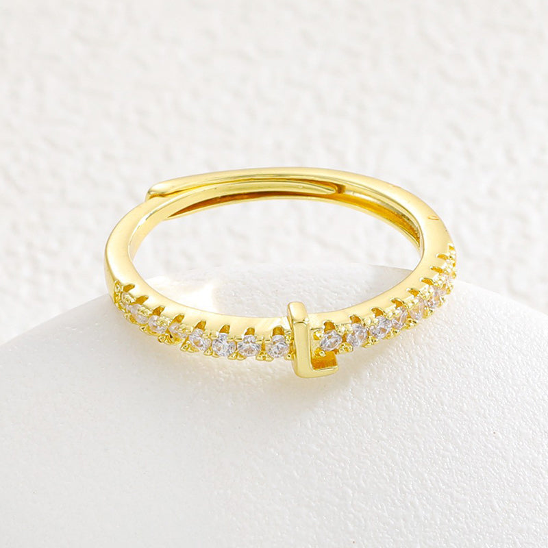 💍‑50 % MAINTENANT ! ✨Bague initiale ajustable minimaliste – ajustable, design élégant et personnalisé, idéal pour tous les jours ou comme cadeau 💖