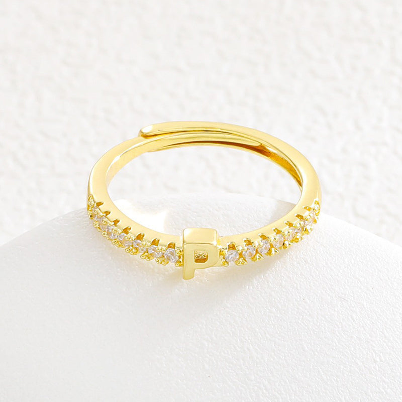 💍‑50 % MAINTENANT ! ✨Bague initiale ajustable minimaliste – ajustable, design élégant et personnalisé, idéal pour tous les jours ou comme cadeau 💖