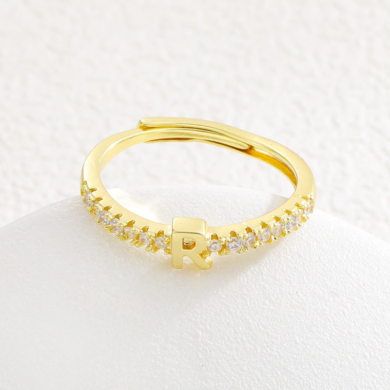 💍‑50 % MAINTENANT ! ✨Bague initiale ajustable minimaliste – ajustable, design élégant et personnalisé, idéal pour tous les jours ou comme cadeau 💖