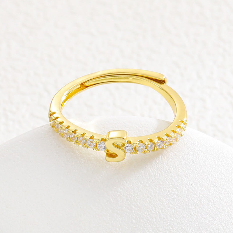 💍‑50 % MAINTENANT ! ✨Bague initiale ajustable minimaliste – ajustable, design élégant et personnalisé, idéal pour tous les jours ou comme cadeau 💖