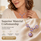 📢📢50% DE RÉDUCTION !! ⏰Collier Pendentif Fleur Zircon Violet Élégant