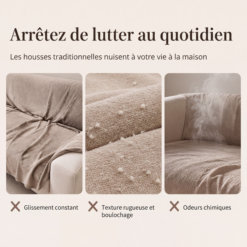 🛋️ PROMO FLASH : 50% DE RÉDUCTION ! ✨ Housse de Canapé Moderne – Mélange de Chenille – Douce & Antidérapante for Salon & Coin Lecture 🏠