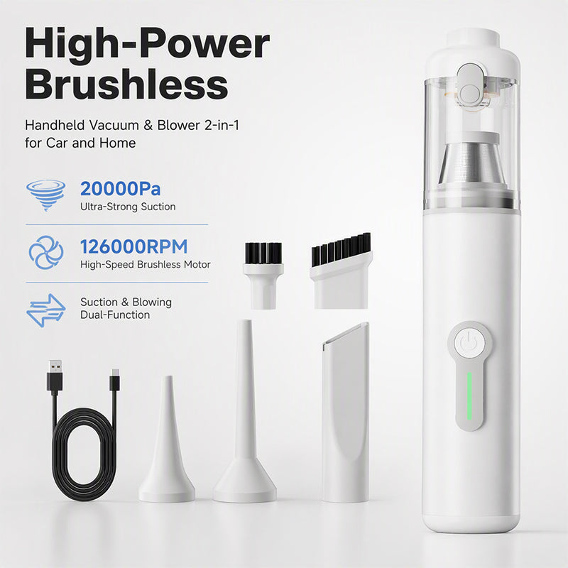 🚗 PROMO FLASH : 50% DE RÉDUCTION ! 💨 Aspirateur Voiture Sans Fil – ABS – 20 000 Pa & 6 000 mAh for Nettoyage Intérieur & Voyage 🧹