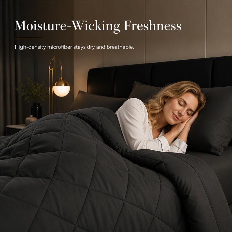 📢 PROMO FLASH : 50% DE RÉDUCTION ! Parure de Couette Matelassée 3 Pièces avec Taies d'Oreiller