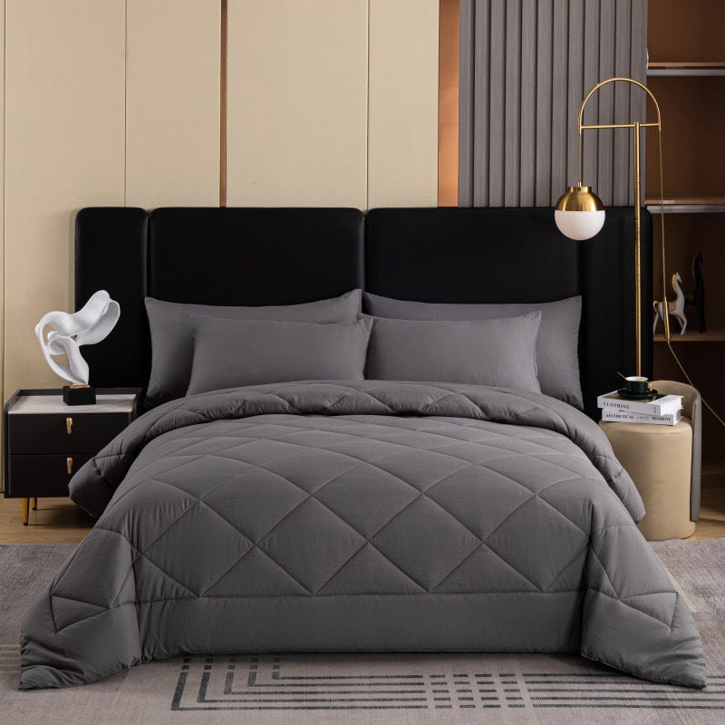 📢 PROMO FLASH : 50% DE RÉDUCTION ! Parure de Couette Matelassée 3 Pièces avec Taies d'Oreiller