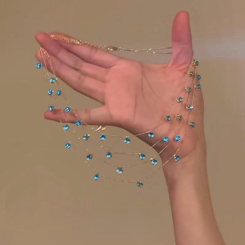 💎 PROMO FLASH : 50% DE RÉDUCTION ! ✨ Collier Pendentif Multi-Rangs – Alliage Électroplaqué & Cristal Synthétique for Femme Élégante 💖
