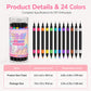 💅 PROMO FLASH : 50% DE RÉDUCTION ! ⏰ Set de 12 Stylos Nail Art Double Pointe – 24 Couleurs Vives – Pointe Fine & Pinceau for Manucure DIY 🎨