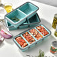 Boîte de préparation de repas en silicone compartimentée avec couvercle