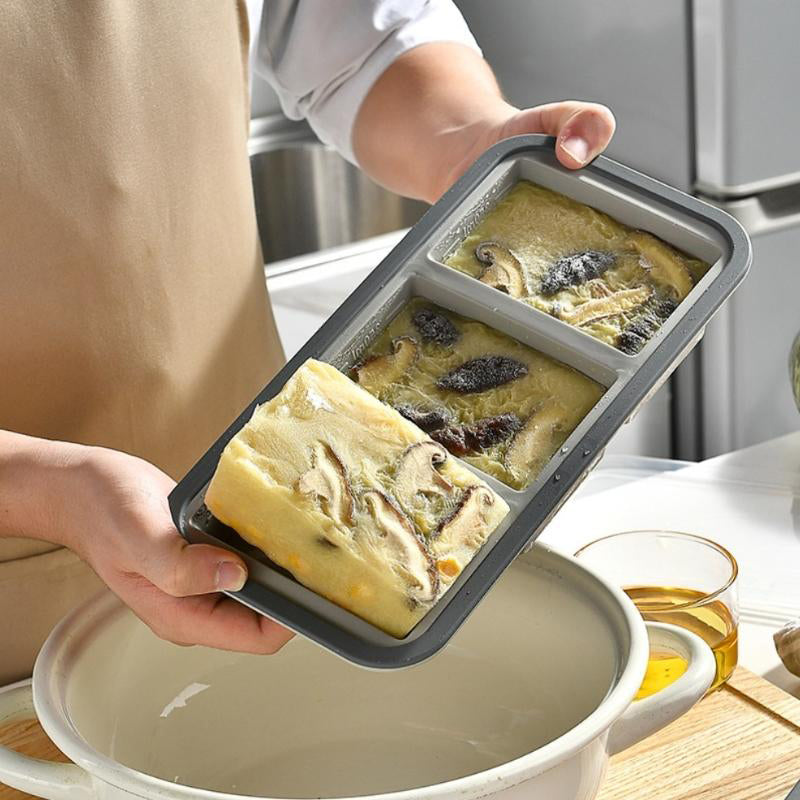 Boîte de préparation de repas en silicone compartimentée avec couvercle
