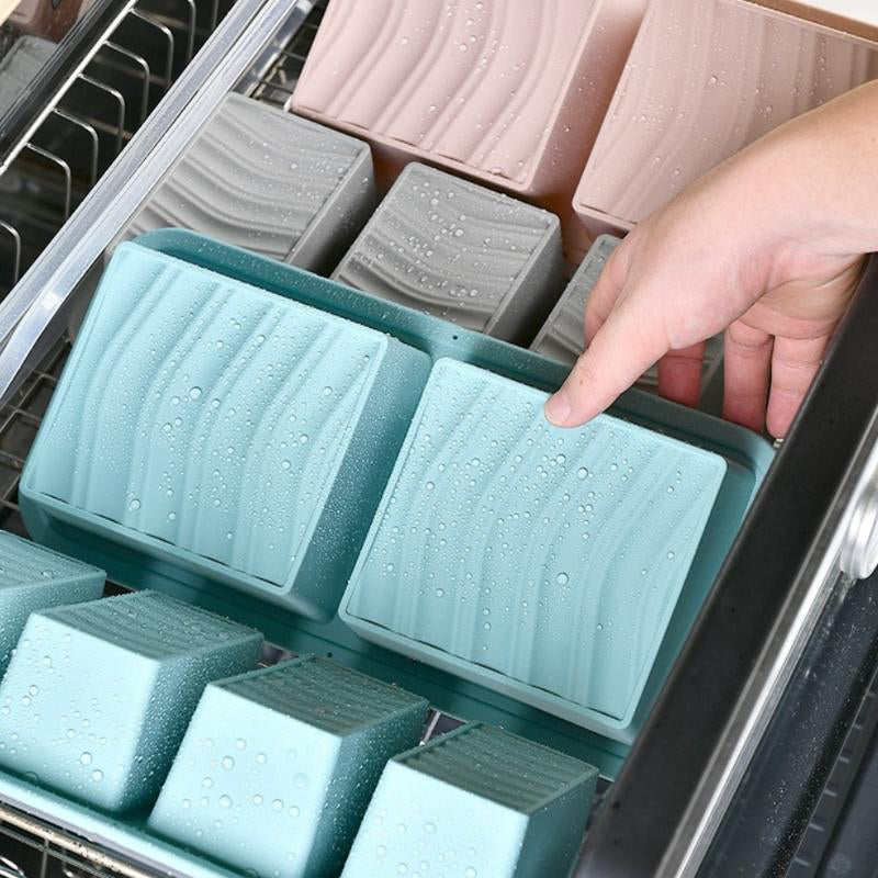 Boîte de préparation de repas en silicone compartimentée avec couvercle