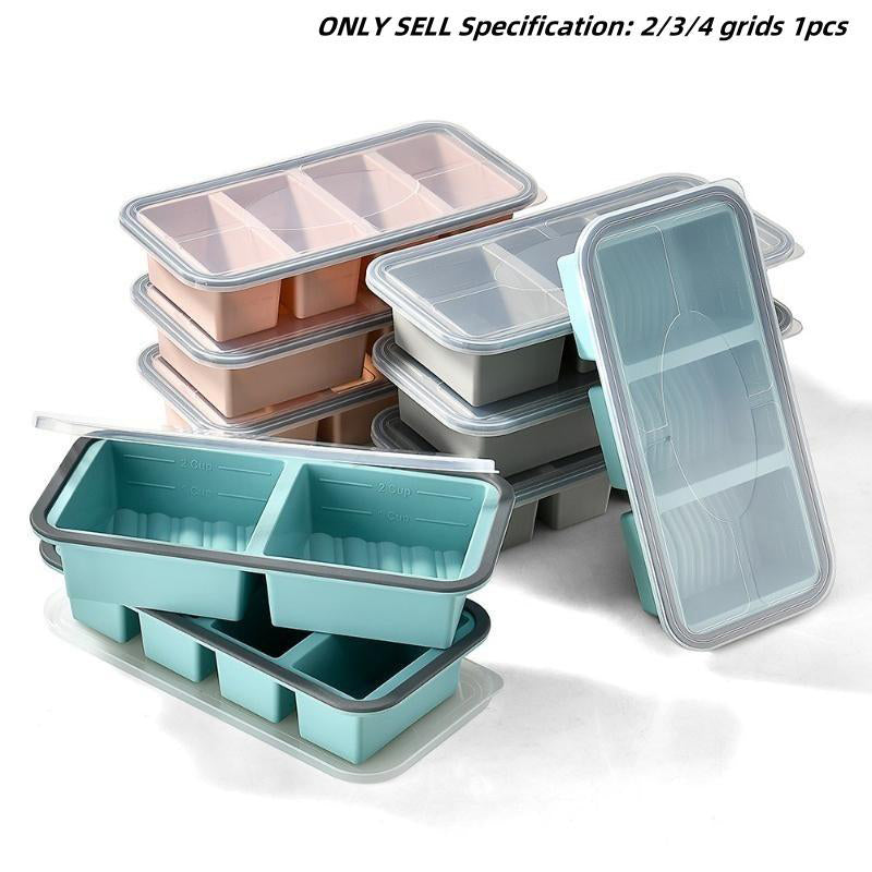 Boîte de préparation de repas en silicone compartimentée avec couvercle