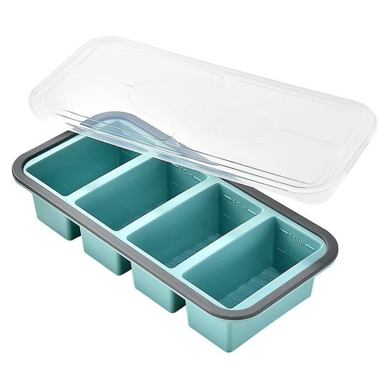 Boîte de préparation de repas en silicone compartimentée avec couvercle